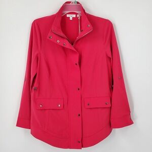 Chico's Sangria Pink Snap Jacket Size 0 / Small NEW B4